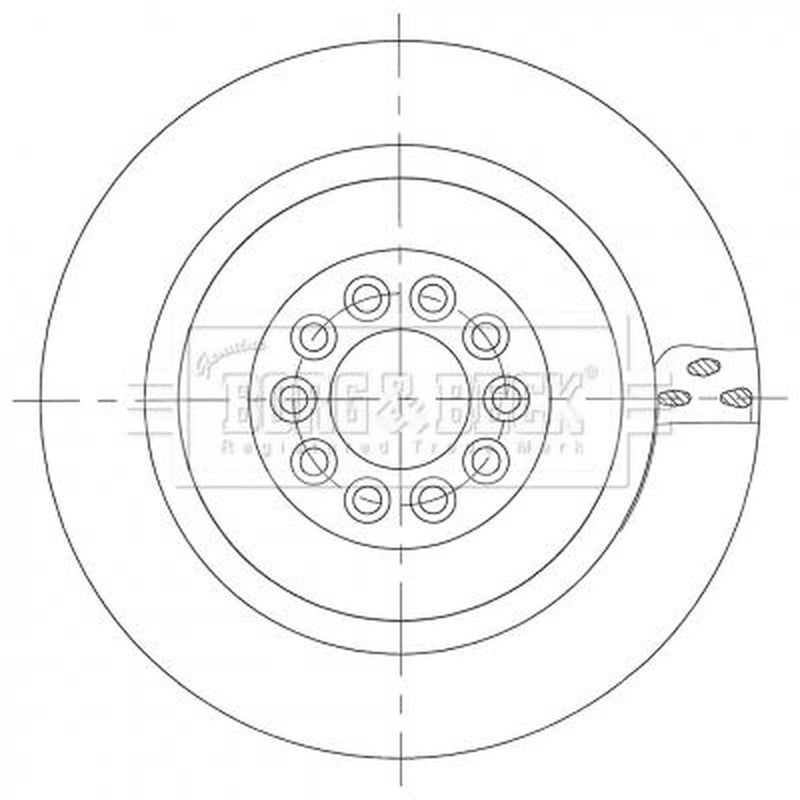 Borg & Beck 2 x Vented Front Brake Discs BBD6105S