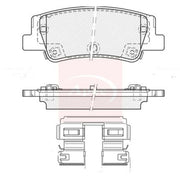 Apec Rear Brake Pad Set PAD2534