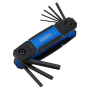 Draper Folding Hex Key Set 8 Piece Chrome Vanadium Steel