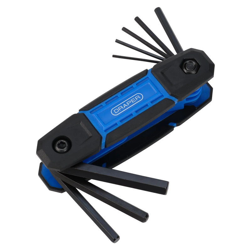 Draper Folding Hex Key Set 8 Piece Chrome Vanadium Steel