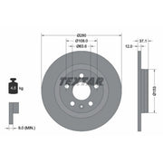 Textar 2 x Solid Rear Brake Discs 92323803