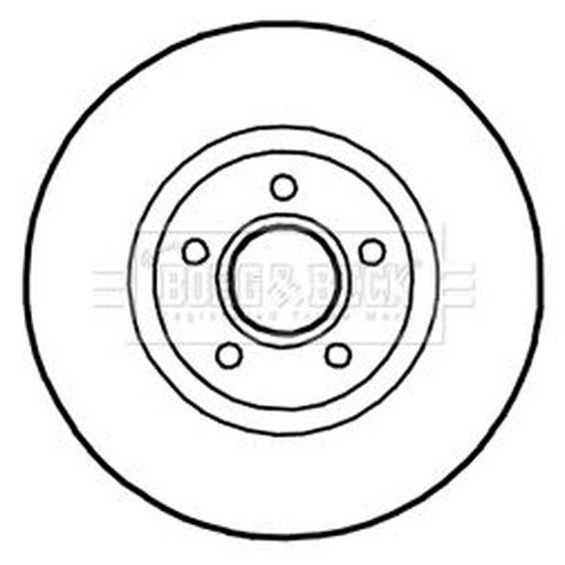 Borg & Beck 2 x Vented Front Brake Discs BBD5305