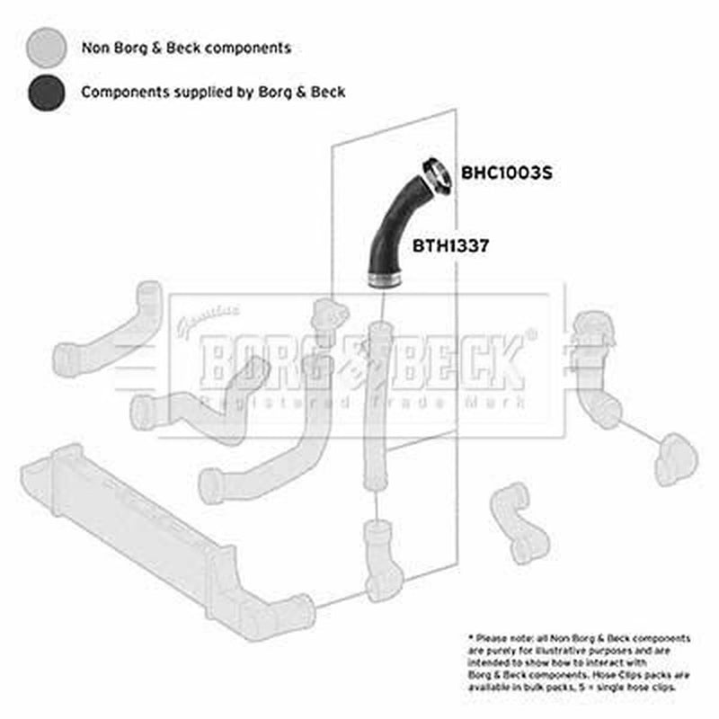 Borg & Beck Intercooler Turbo Charge Air Hose BTH1337