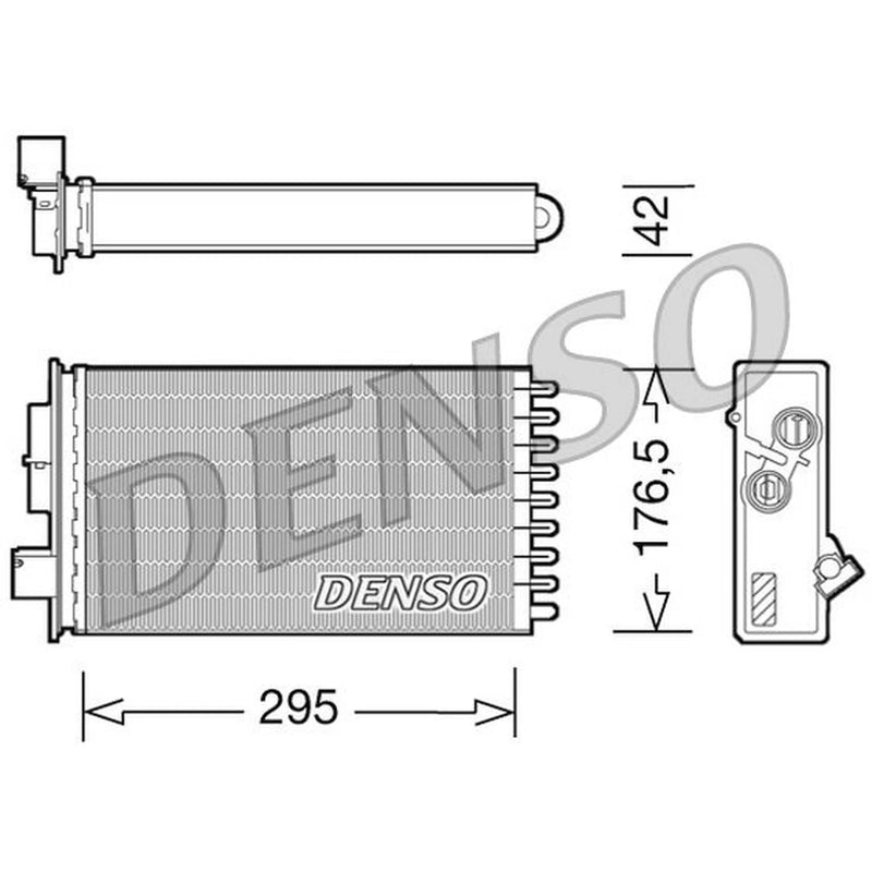 Denso Heater Matrix Core Heat Exchanger DRR12022