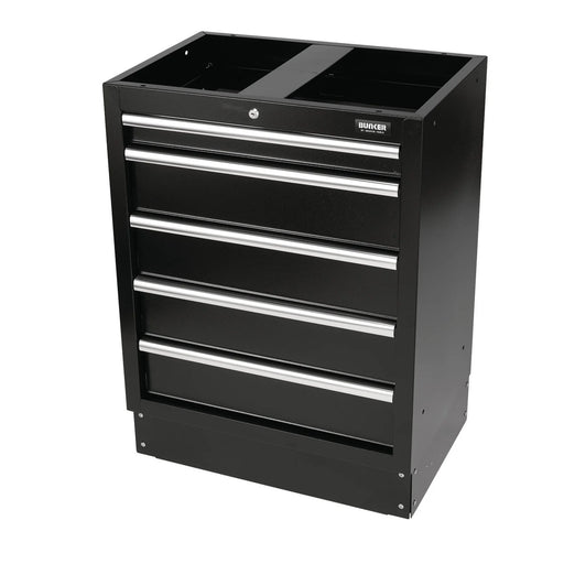 Draper Modular Floor Cabinet 5 Drawer 680mm Matt Black