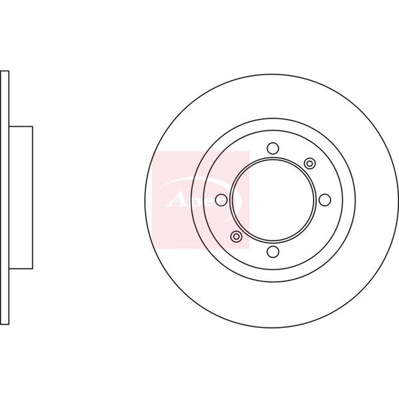 Apec 2 x Solid Rear Brake Discs DSK2903