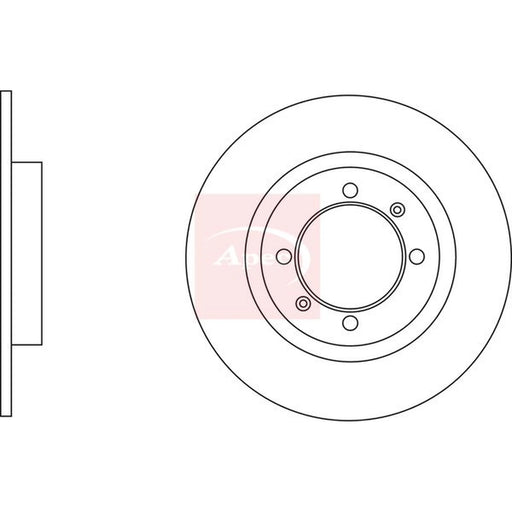 Apec 2 x Solid Rear Brake Discs DSK2903