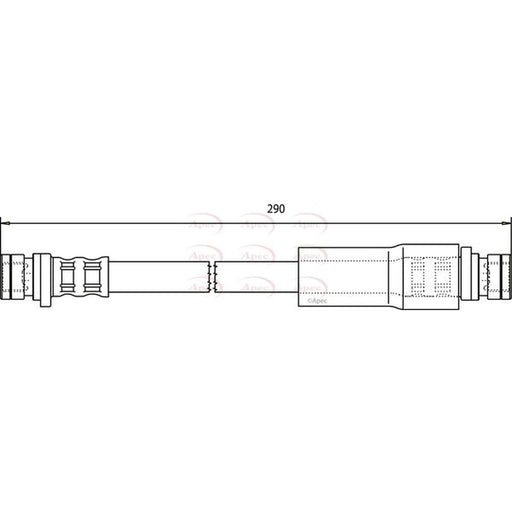 Apec Brake Hydraulic Hose Line Rear HOS3122