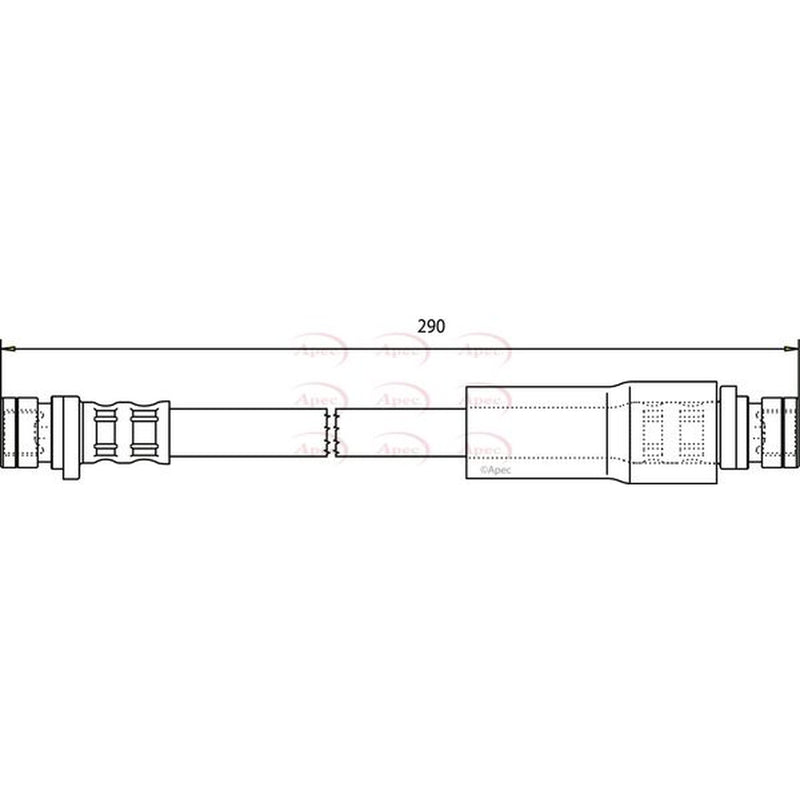 Apec Brake Hydraulic Hose Line Rear HOS3122