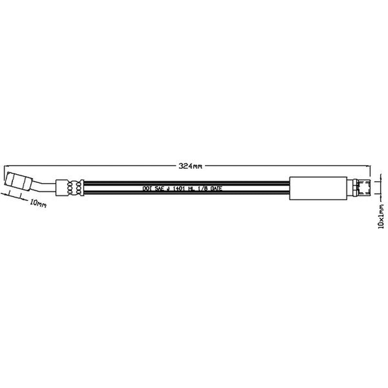 Abtex Brake Hydraulic Hose Line Front ABH1073