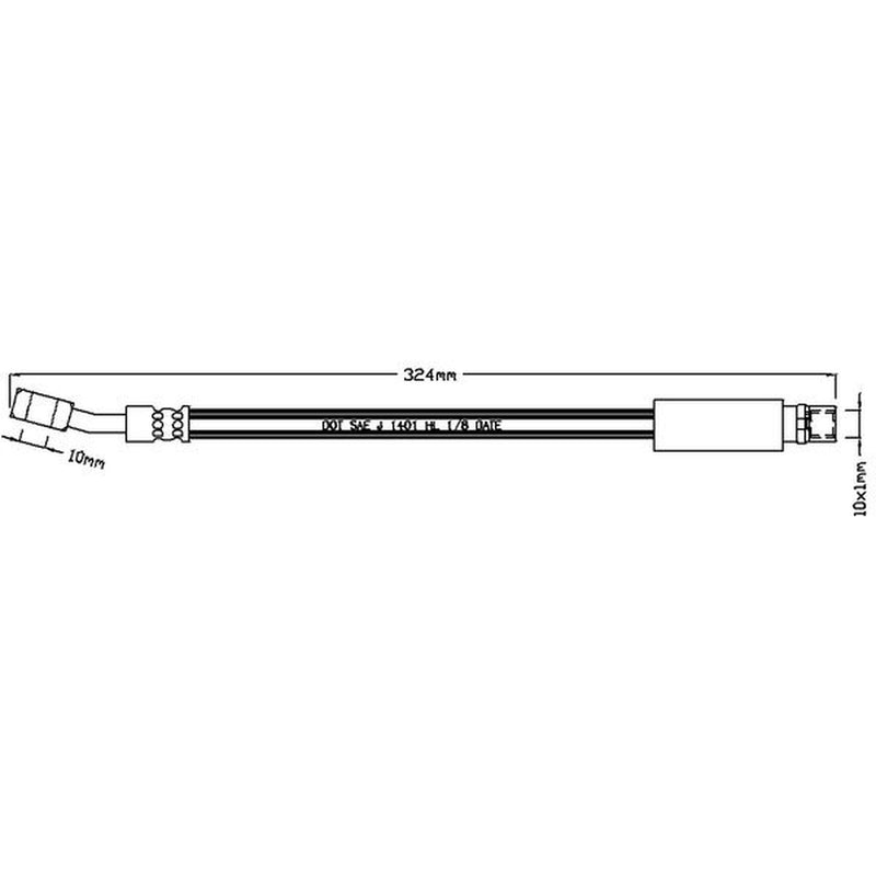 Abtex Brake Hydraulic Hose Line Front ABH1073
