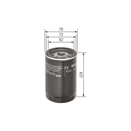 Genuine Bosch Cv Oil Filter P3101 (Hgv) 0451103101 Bosch  - Town Parts