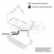 Borg & Beck Intercooler Turbo Charge Air Hose Front BTH1087