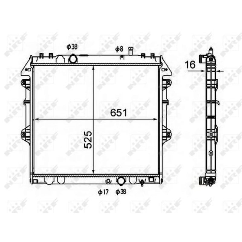 NRF Engine Radiator 58491