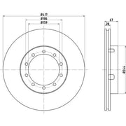Textar 2 x Front Brake Discs 93101100