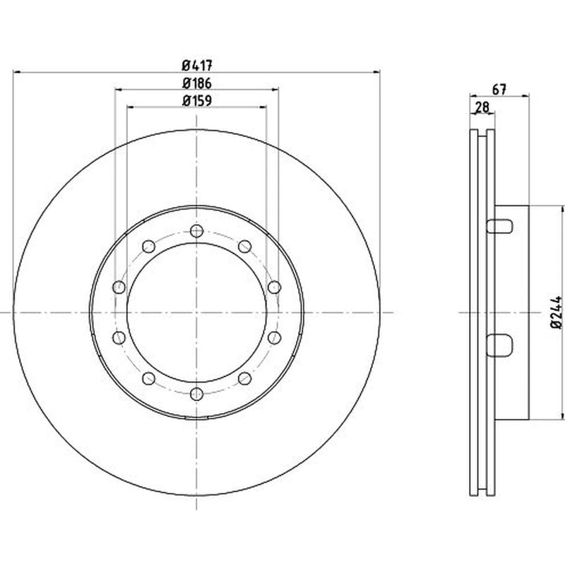 Textar 2 x Front Brake Discs 93101100