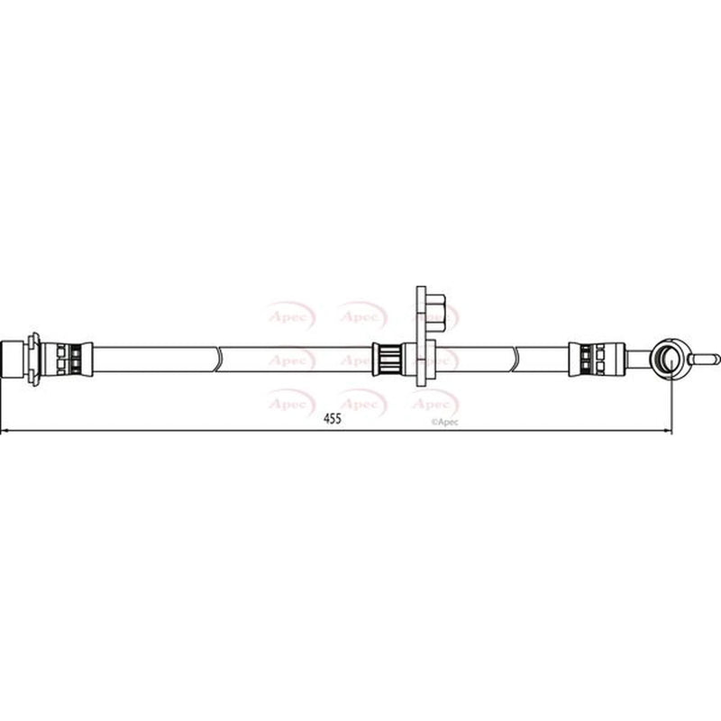 Apec Brake Hydraulic Hose Line Rear HOS4083
