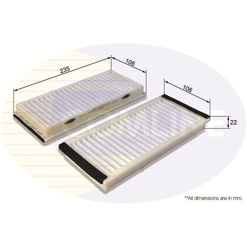 Comline Cabin Air Filter (Pollen Filter) EKF338-2