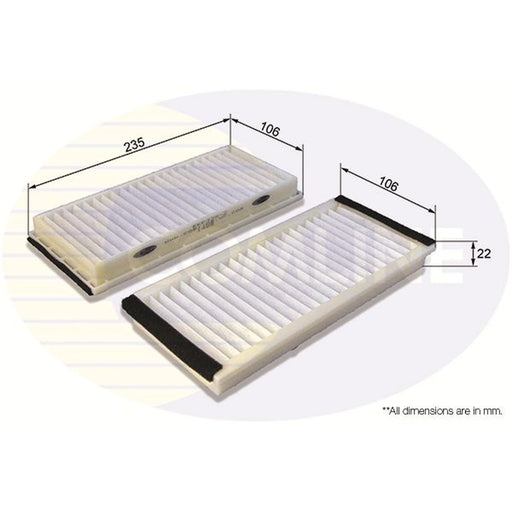 Comline Cabin Air Filter (Pollen Filter) EKF338-2