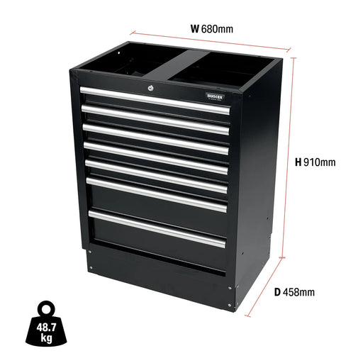 Bunker Modular Floor Cabinet 7 Drawer 680mm Storage Unit