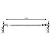 Bosch Brake Hydraulic Hose Line Rear 1 987 481 455