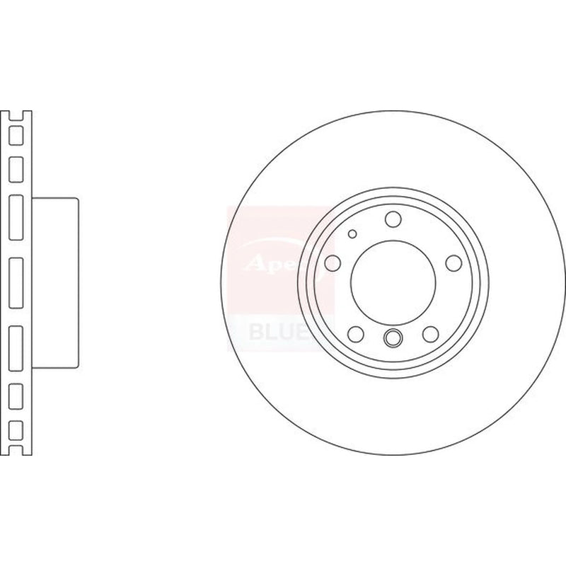 Apec 2 x Vented Front Brake Discs SDK6367