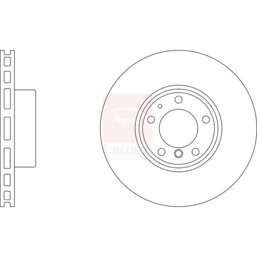 Apec 2 x Vented Front Brake Discs SDK6367