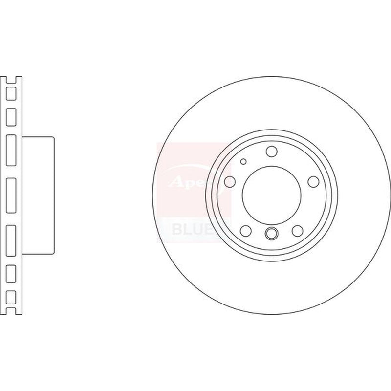 Apec 2 x Vented Front Brake Discs SDK6367