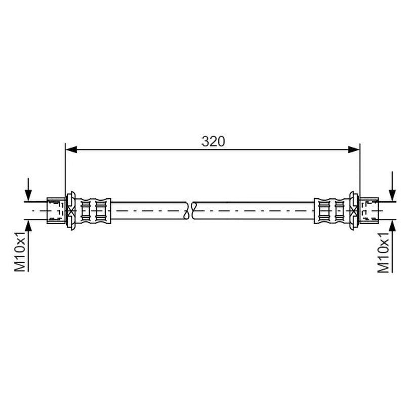 Bosch Brake Hydraulic Hose Line inner 1 987 481 181