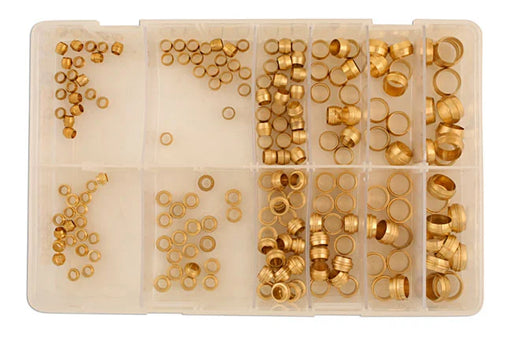 Connect Assorted Metric Brass Barrel & Stepped Olives 200pc - CPL