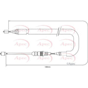 Apec Handbrake Cable Right Rear CAB1386