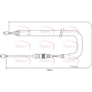 Apec Handbrake Cable Right Rear CAB1386