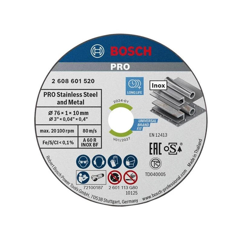 Bosch Powertool Accessories PRO Stainless Steel and Metal Bonded
