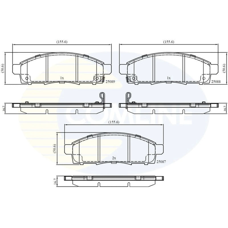 Comline 4 x Front Brake Pad Set CBP32427