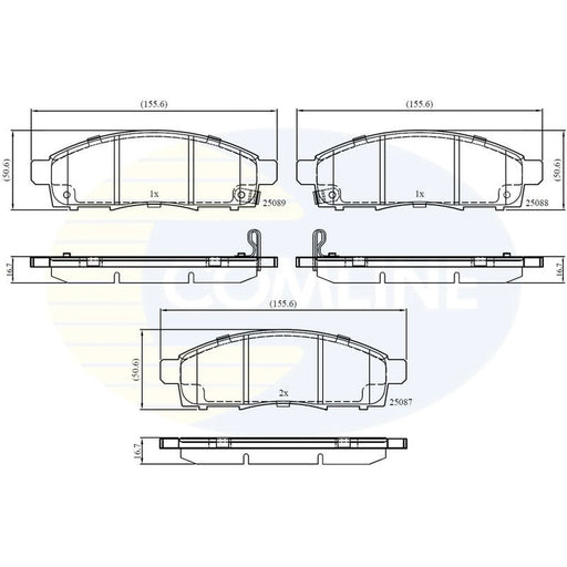 Comline 4 x Front Brake Pad Set CBP32427