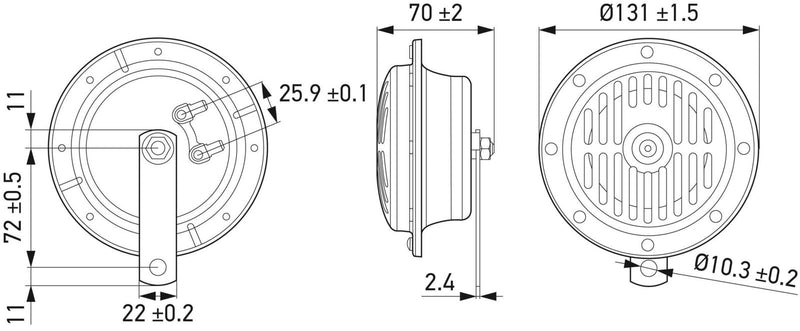 Hella 3CB 004 811-042 Signal Horn