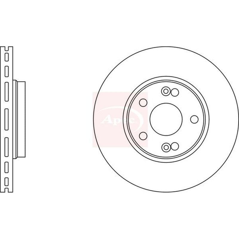 Apec 2 x Vented Front Brake Discs DSK2105