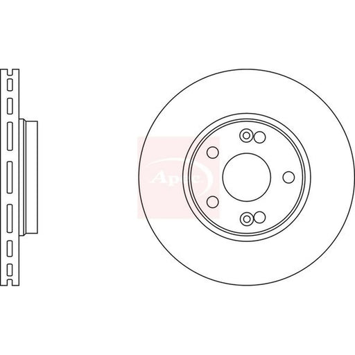 Apec 2 x Vented Front Brake Discs DSK2105