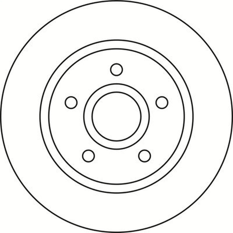 Abtex 2 x Solid Rear Brake Discs BD1820S