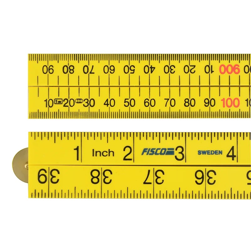 Fisco Yellow ABS Nylon Rule 1m / 39in - 201312