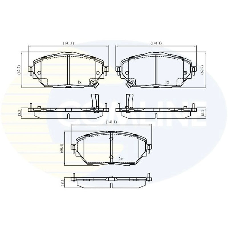 Comline 4 x Front Brake Pad Set CBP32438