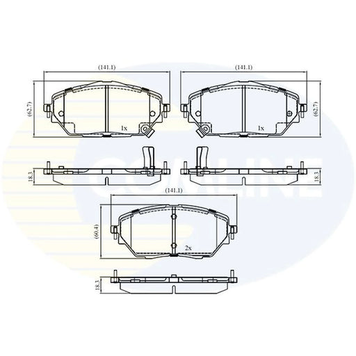 Comline 4 x Front Brake Pad Set CBP32438