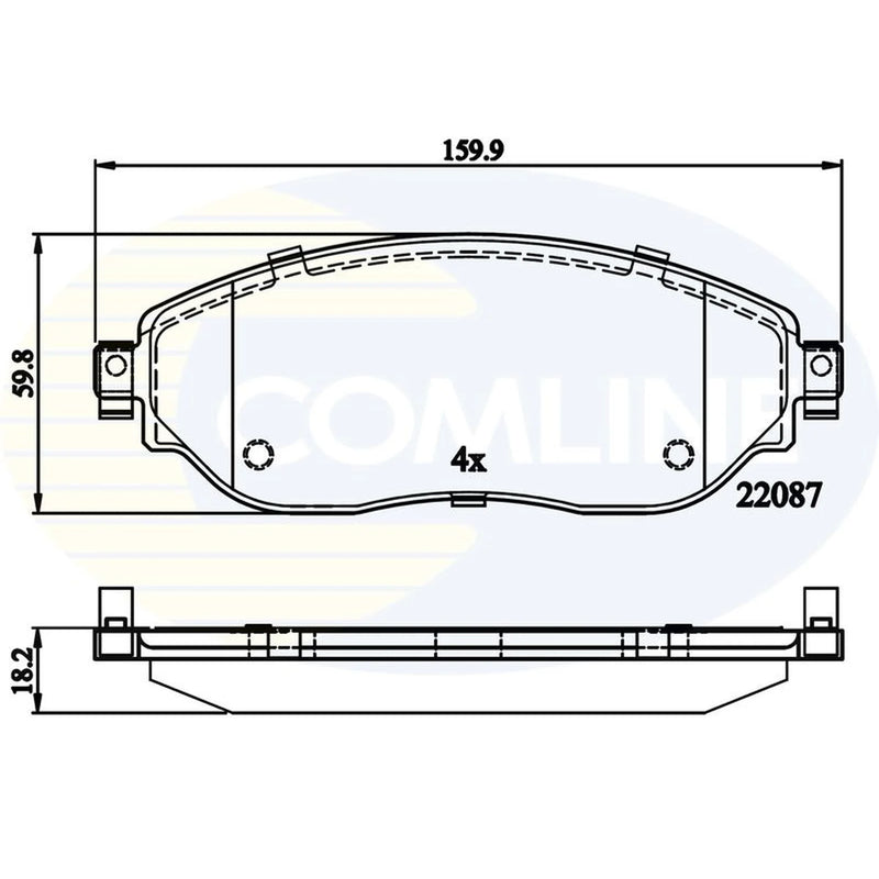 Comline 4 x Front Brake Pad Set CBP02285