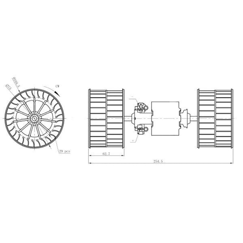 NRF Heater Blower Fan 34284