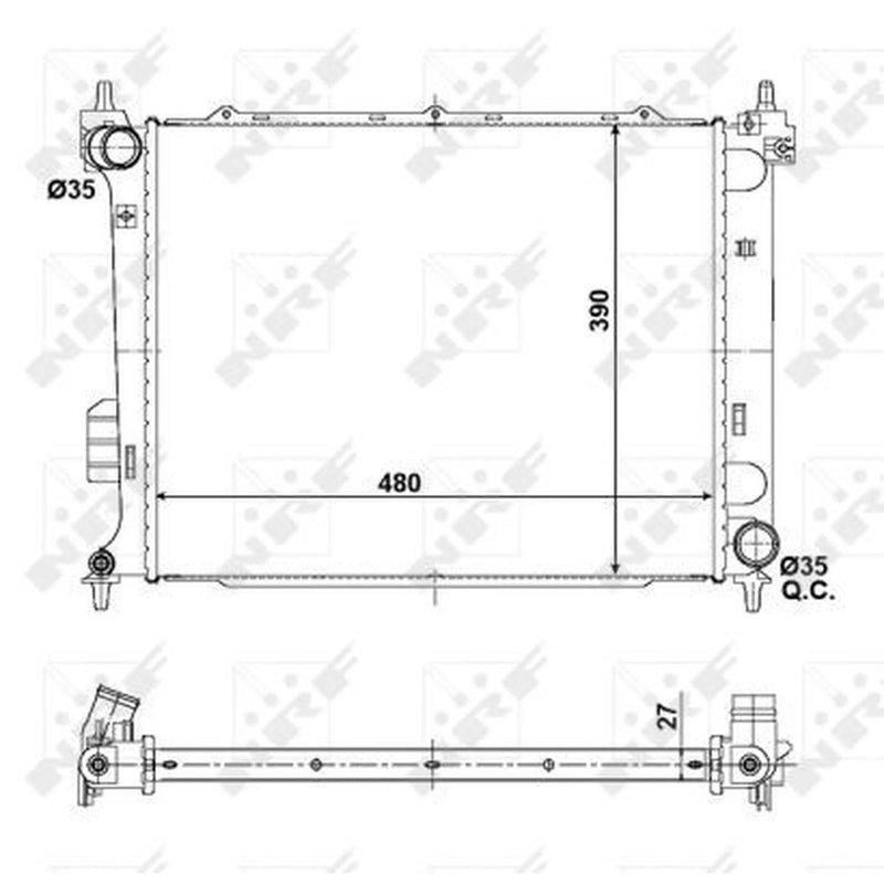 NRF Engine Radiator 56057