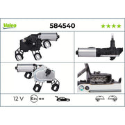 Valeo Front/Rear Wiper Motor Rear 584540