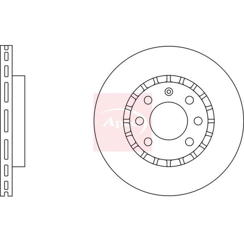 Apec 2 x Vented Front Brake Discs DSK532