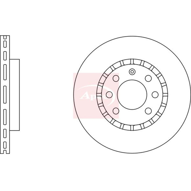 Apec 2 x Vented Front Brake Discs DSK532