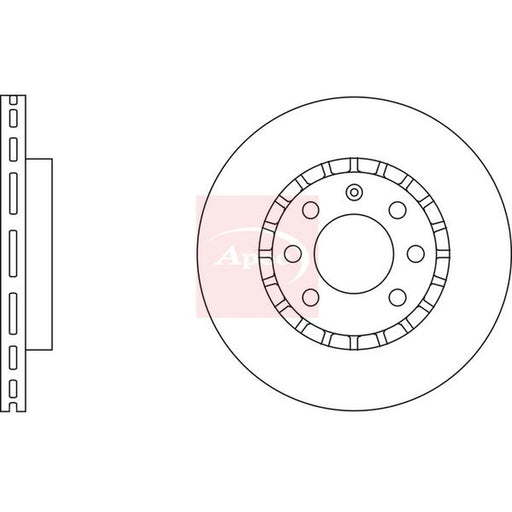 Apec 2 x Vented Front Brake Discs DSK532