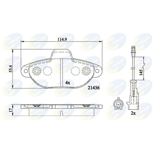 Comline 4 x Front Brake Pad Set CBP22200